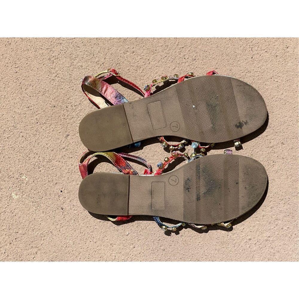 Candie’s Bling Multicolor Stone Flat Sandals | Summer Festival | Size 7 - Picture 5 of 7